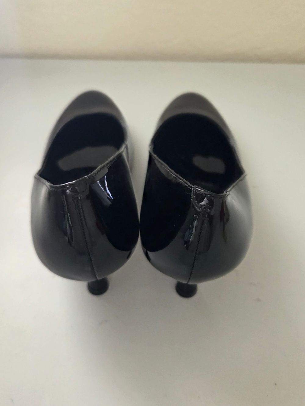 Larroude  Black Patent Leather High-Heel Pumps - Picture 5 of 6